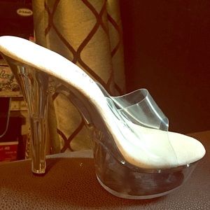 Tall platform clear high heels